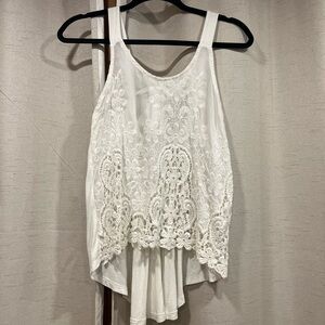 Acemi White Lace Tank Top